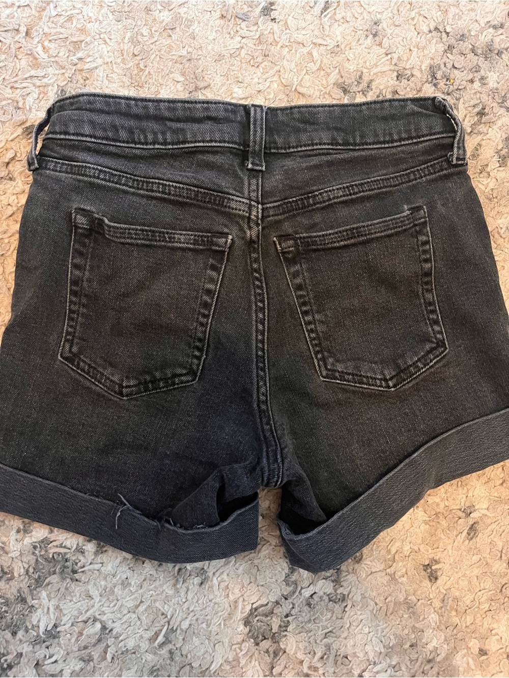 Free assembly Black Denim Roll-Cuff Women's Shorts - Picture 2 of 4